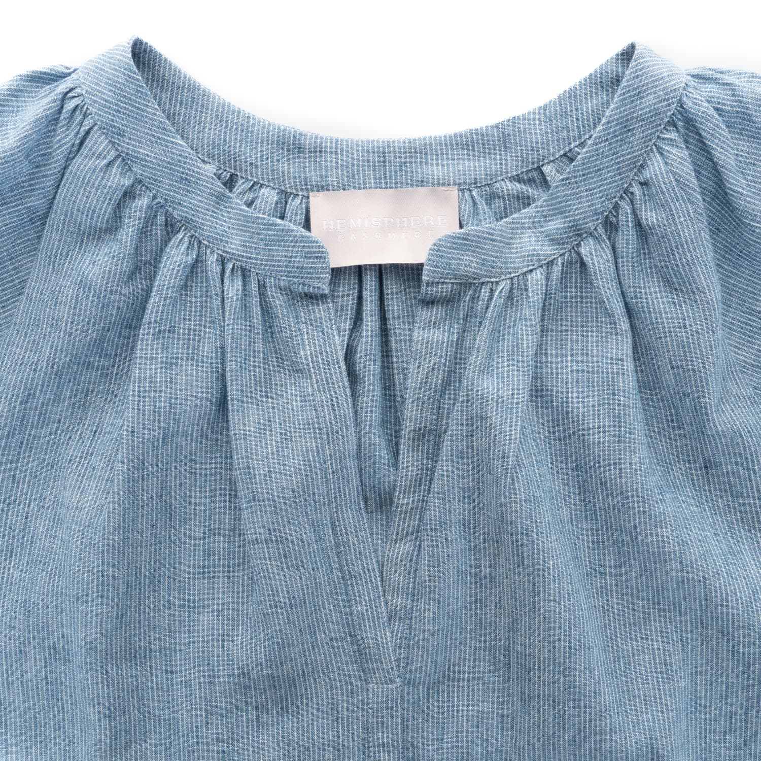 Fein Gestreifte Bluse Blau-Weiß