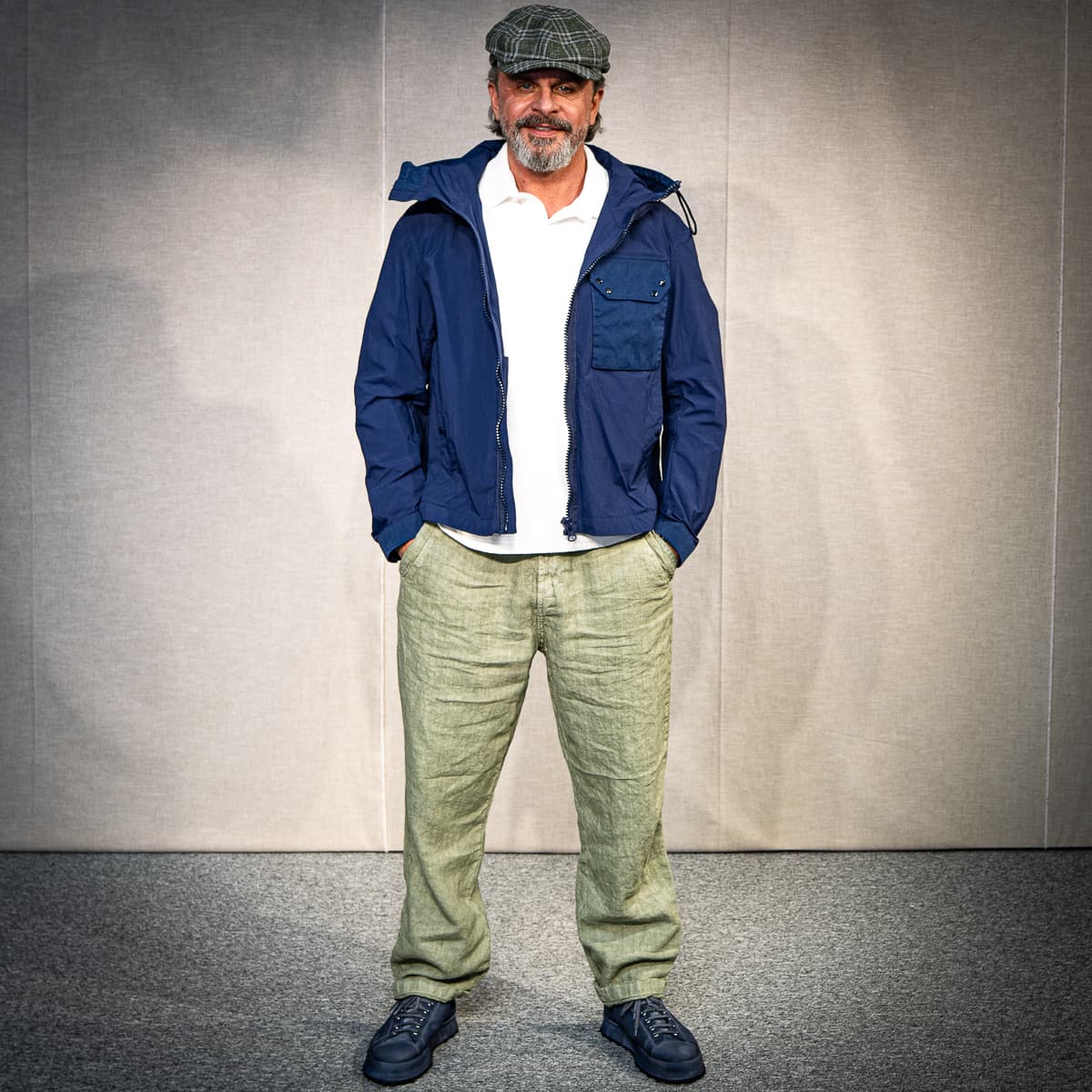 Midlayer Sommerjacke mit Kapuze Navy
