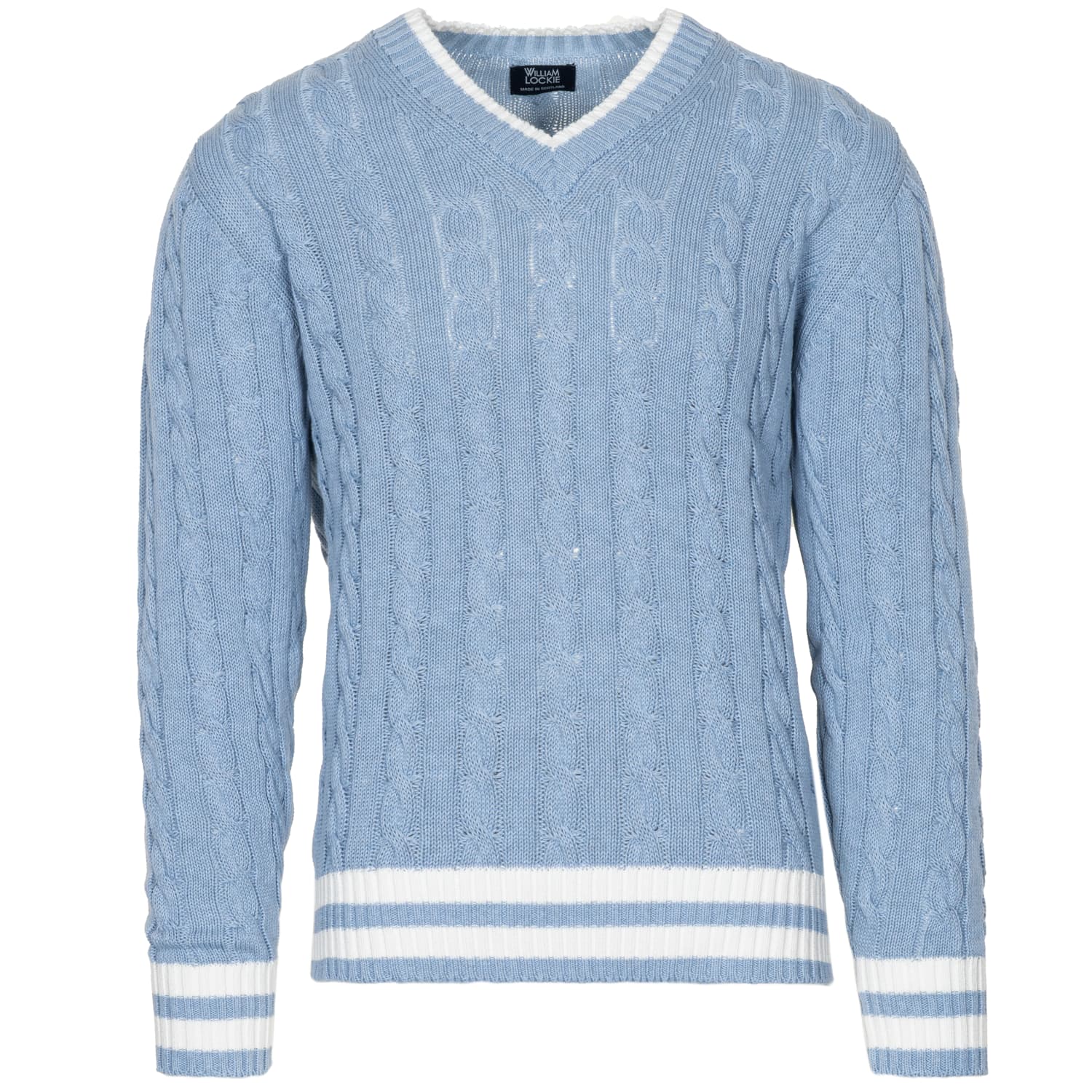 Cricket V-Neck Pullover mit Zopfmuster