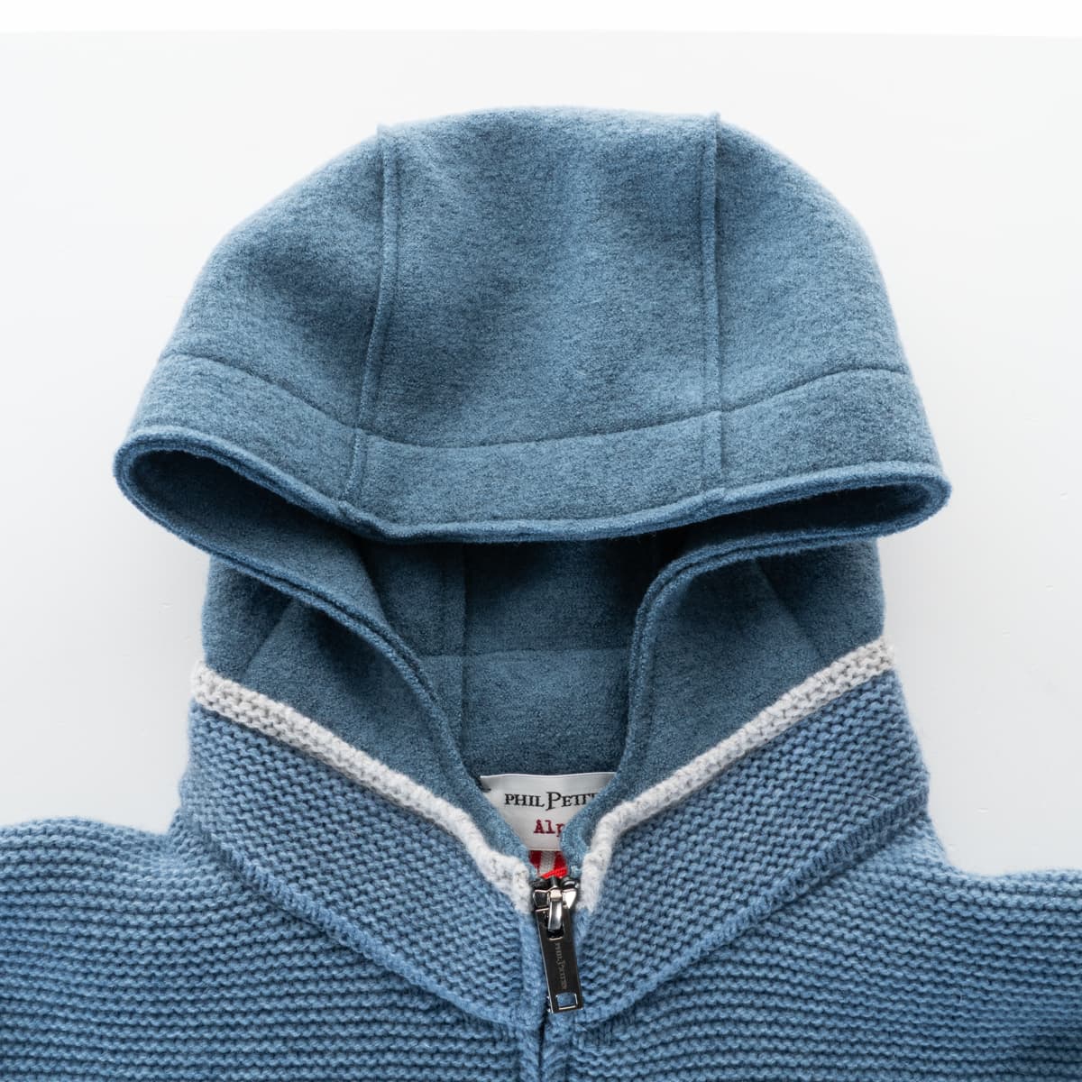 Kapuzen-Strickjacke aus Lambswool
