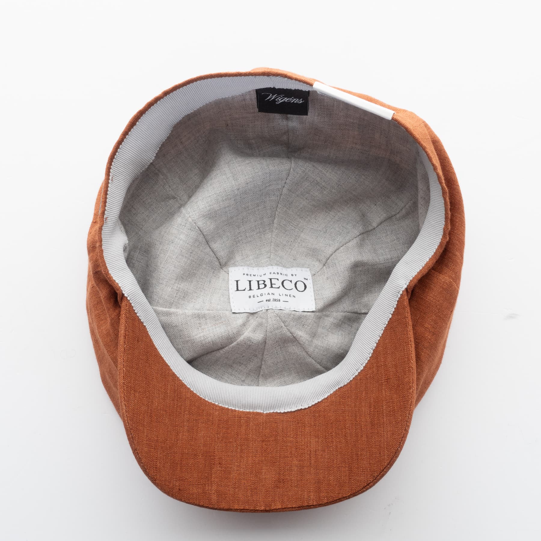 Newsboy Classic Cap Leinen Rust