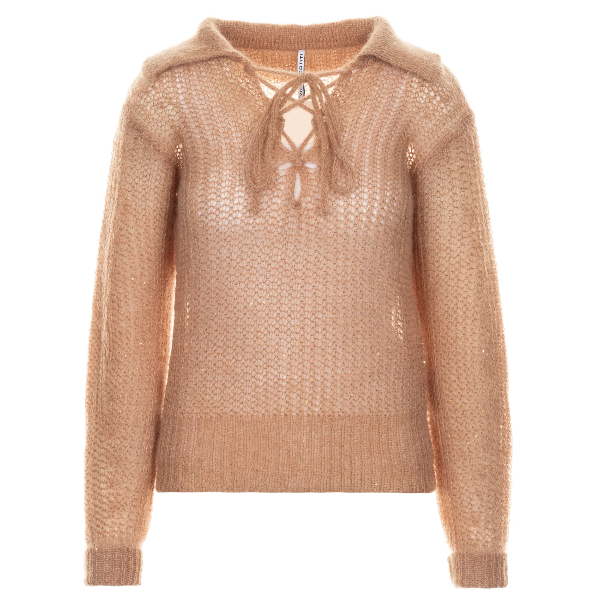 Lochstrick Pullover Camel Lochstrick Pullover Camel