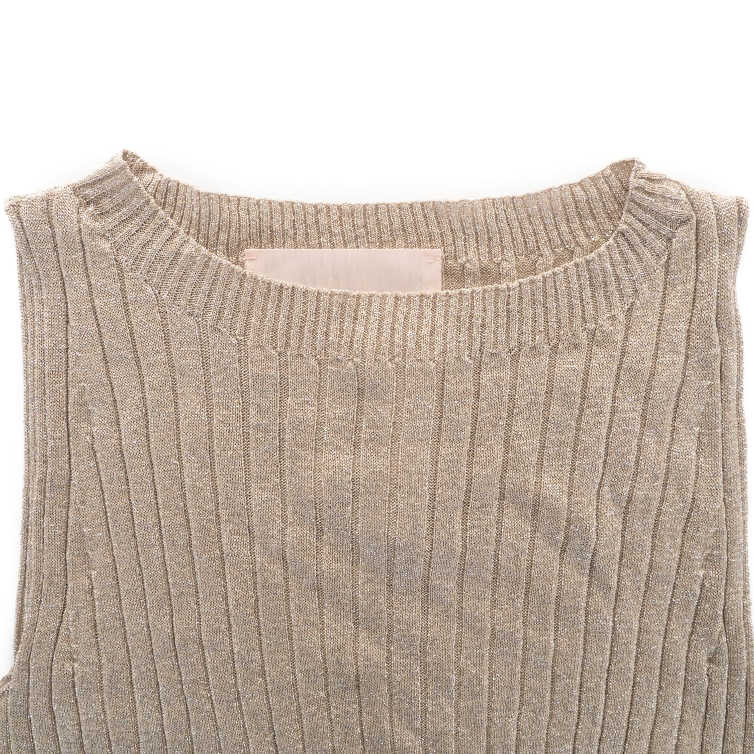 Stricktop Beige Glitzer