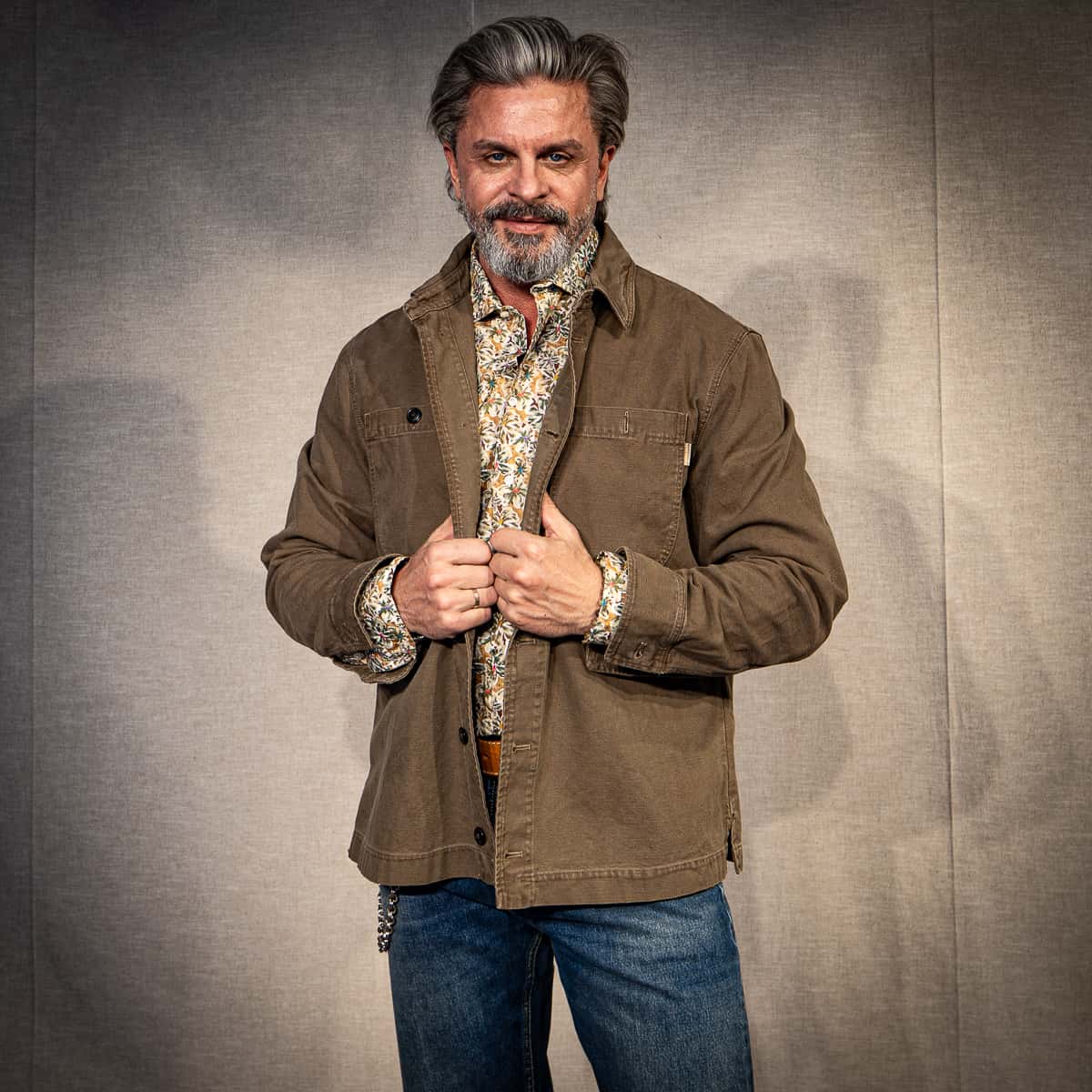 Canvas Overshirt Tarmac Green