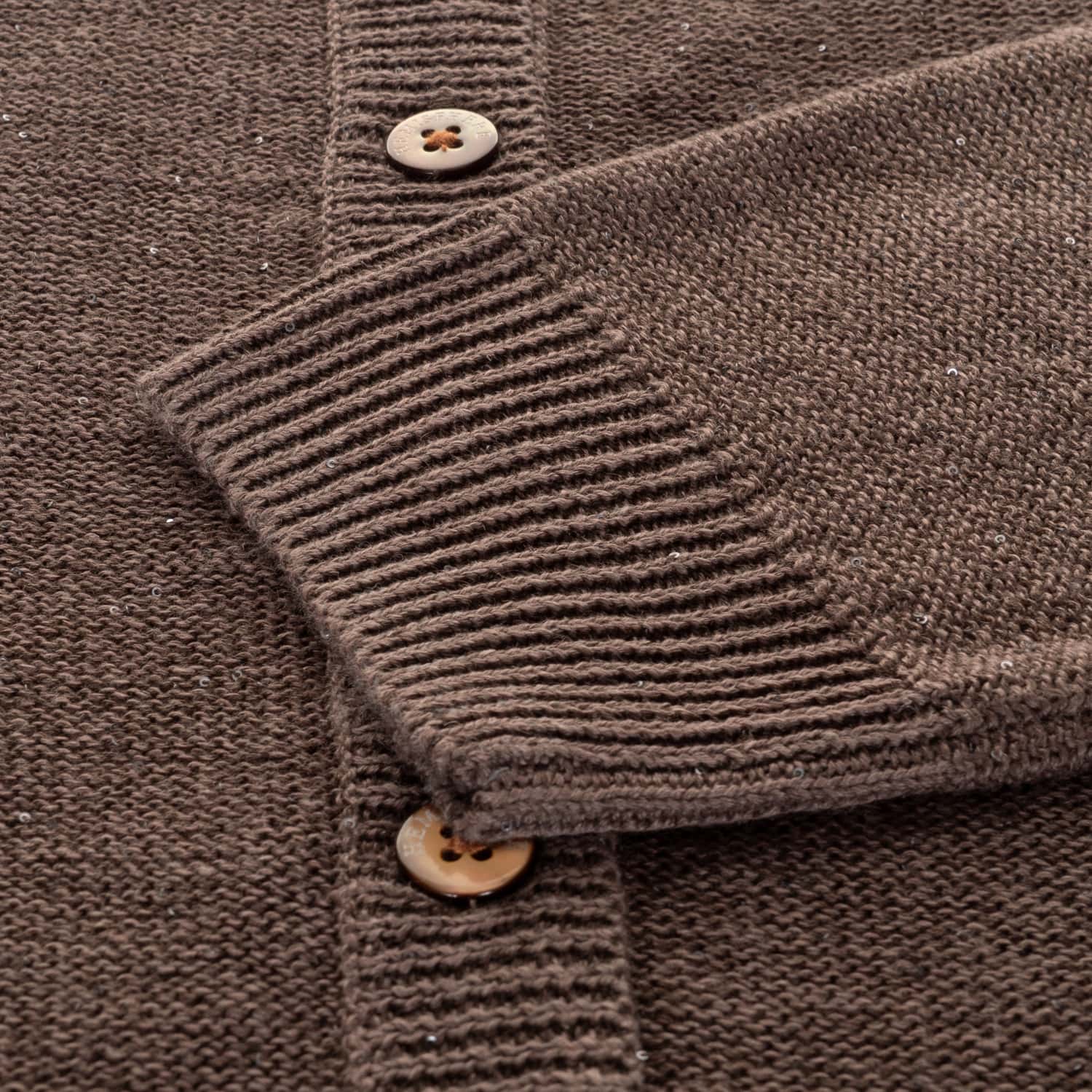 Strickjacke Leinen mit Glitzereffekt
