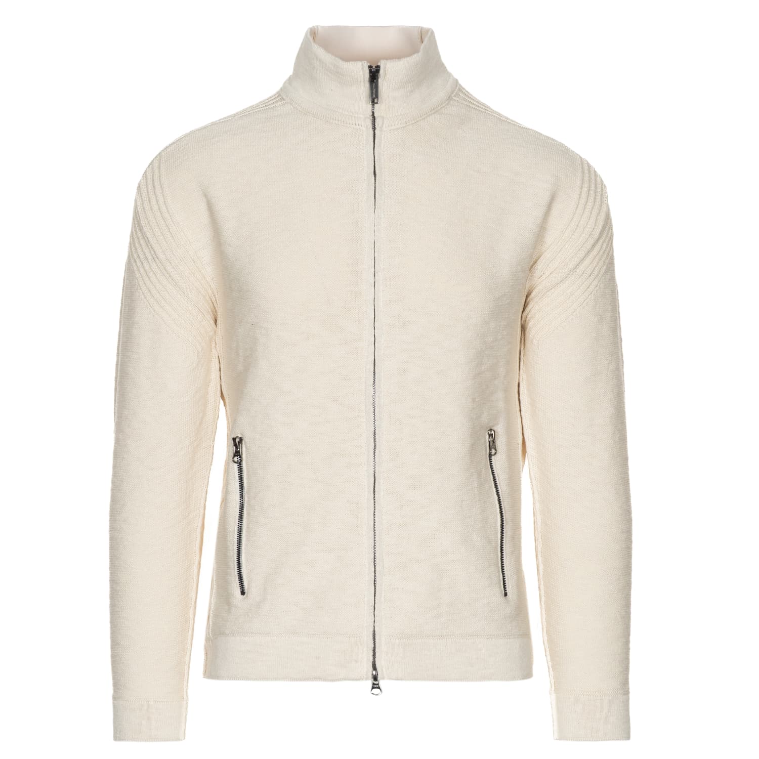 Zippjacke aus Baumwoll-Flammgarn