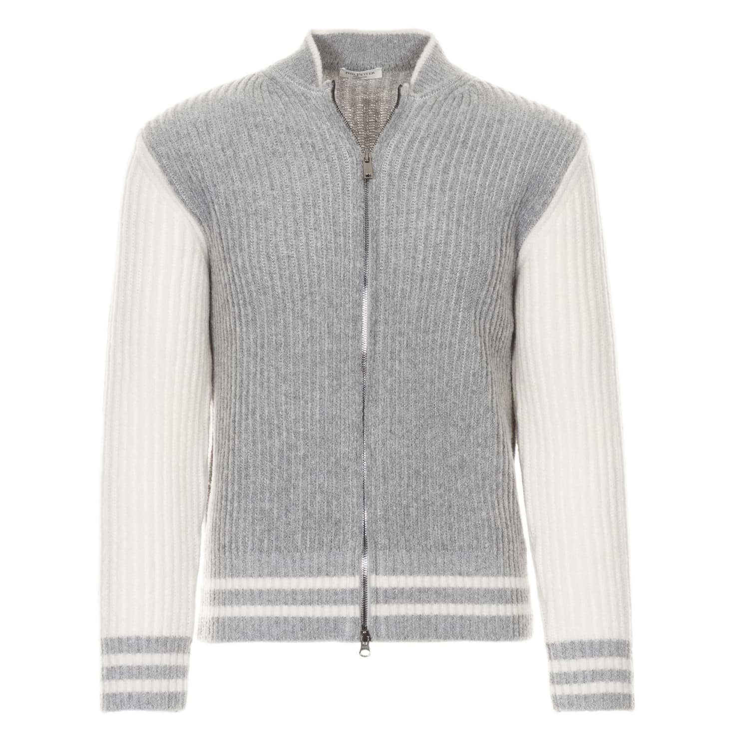 College Strickjacke Merino-Bouclé-Garn