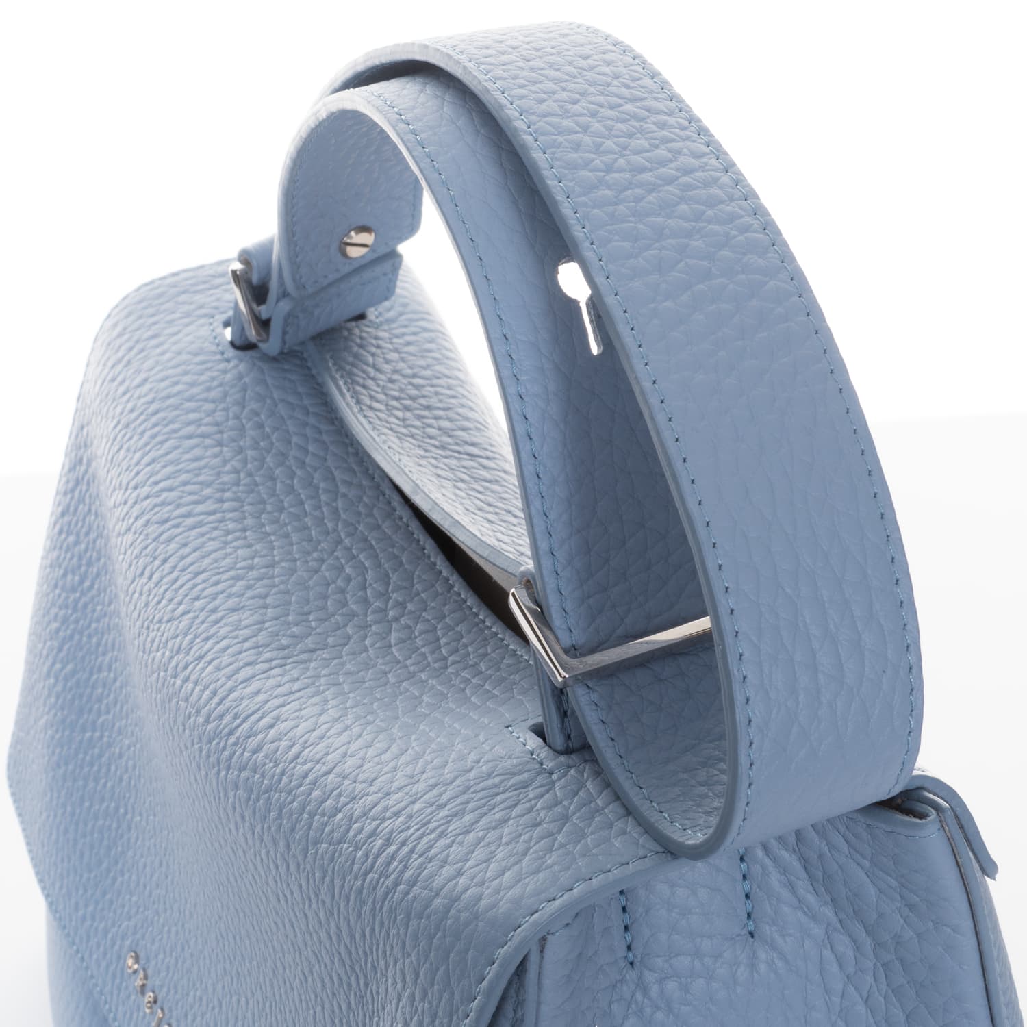 Handtasche Nappa Leder Hellblau