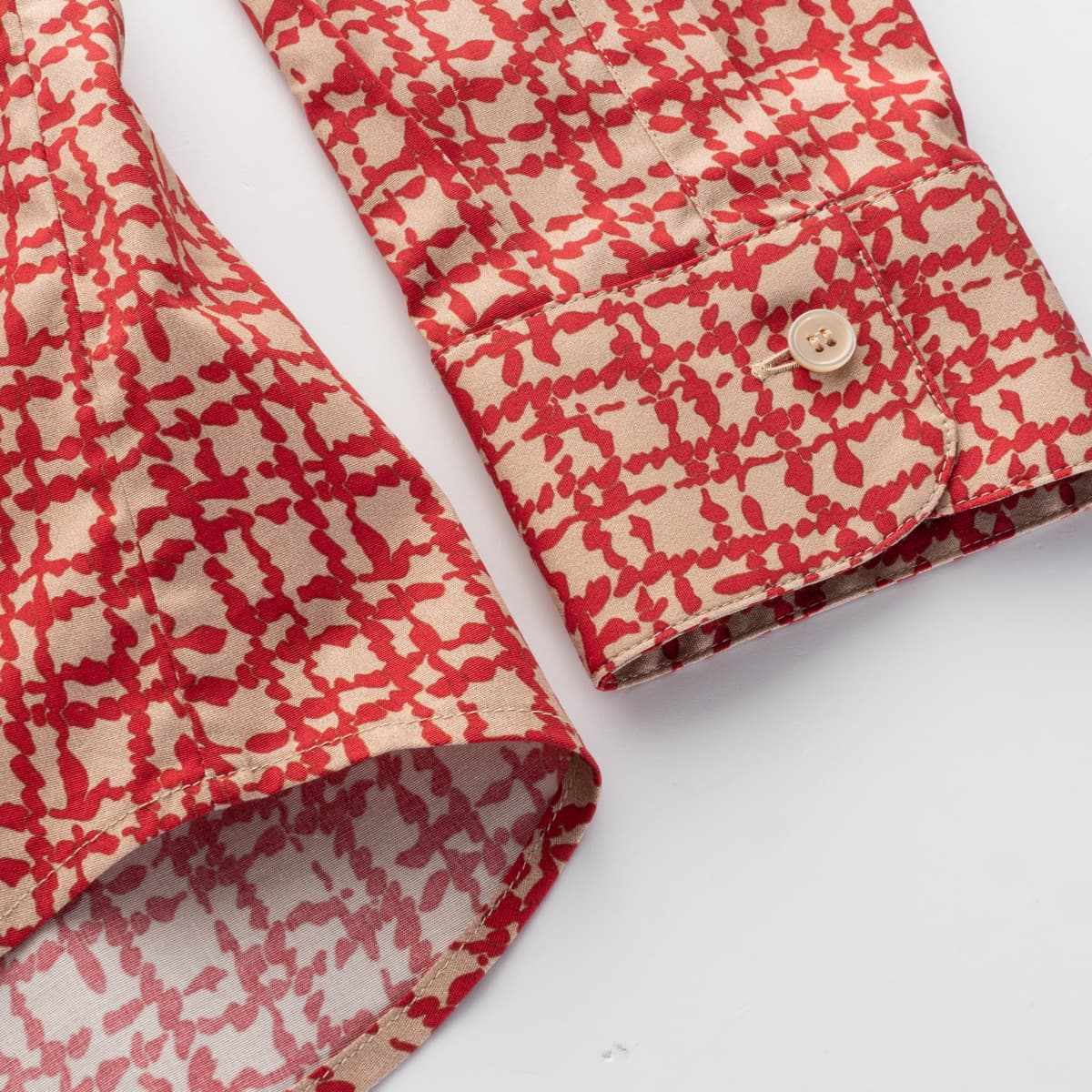 Gemusterte Bluse aus Baumwolle Rot