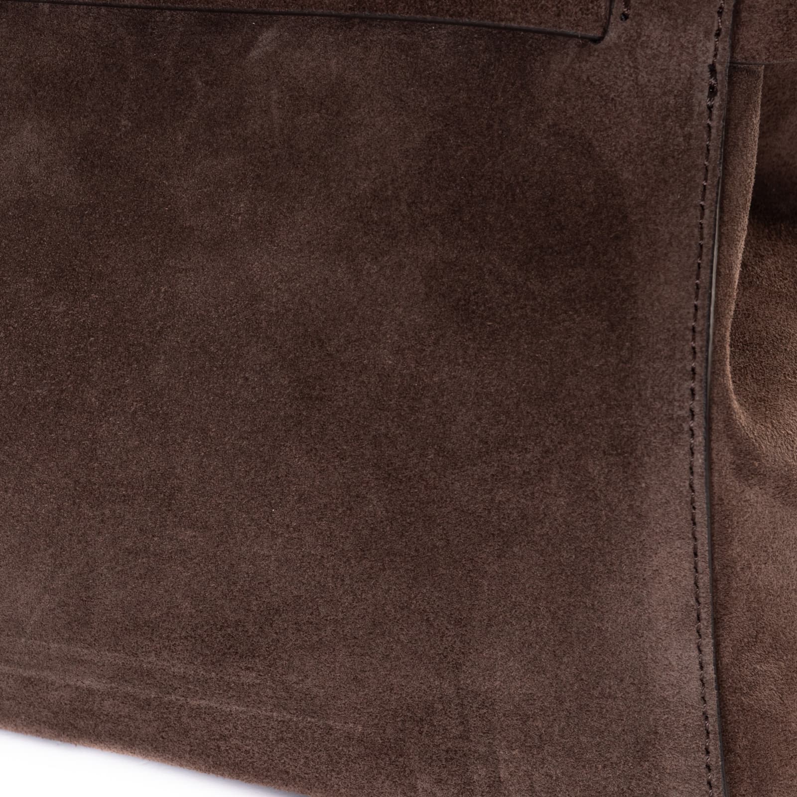 Handtasche aus Veloursleder Braun