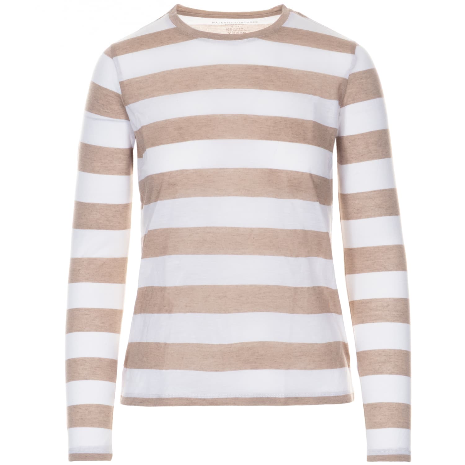 Gestreiftes Langarmshirt Viskose-Kaschmir