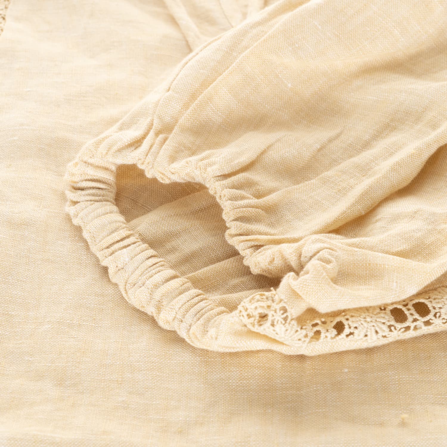 Leinenbluse Spitzenmuster