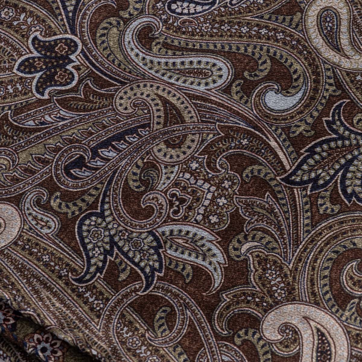 Paisley Schal aus Seide Braun