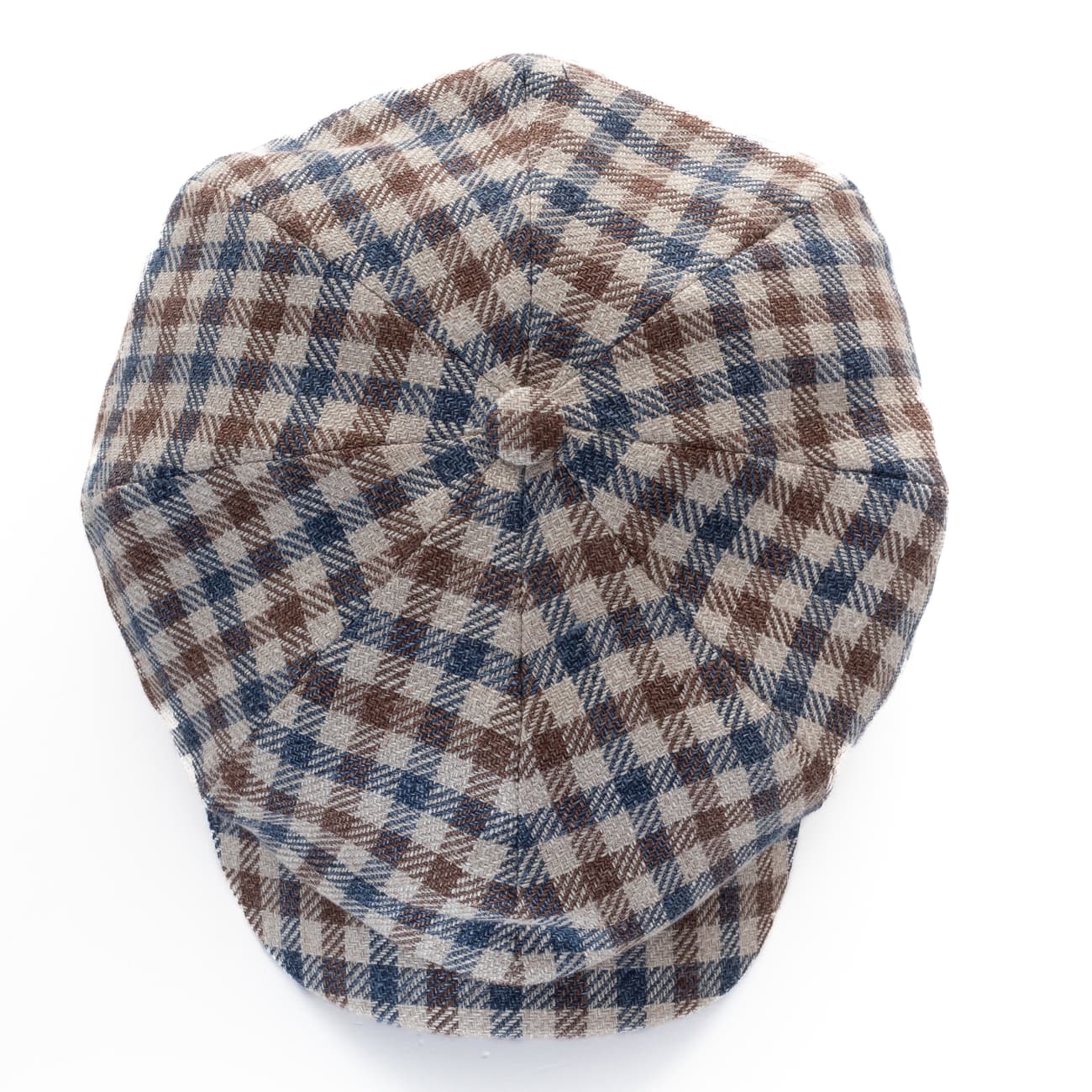 Newsboy Classic Cap Karo Leinenmix