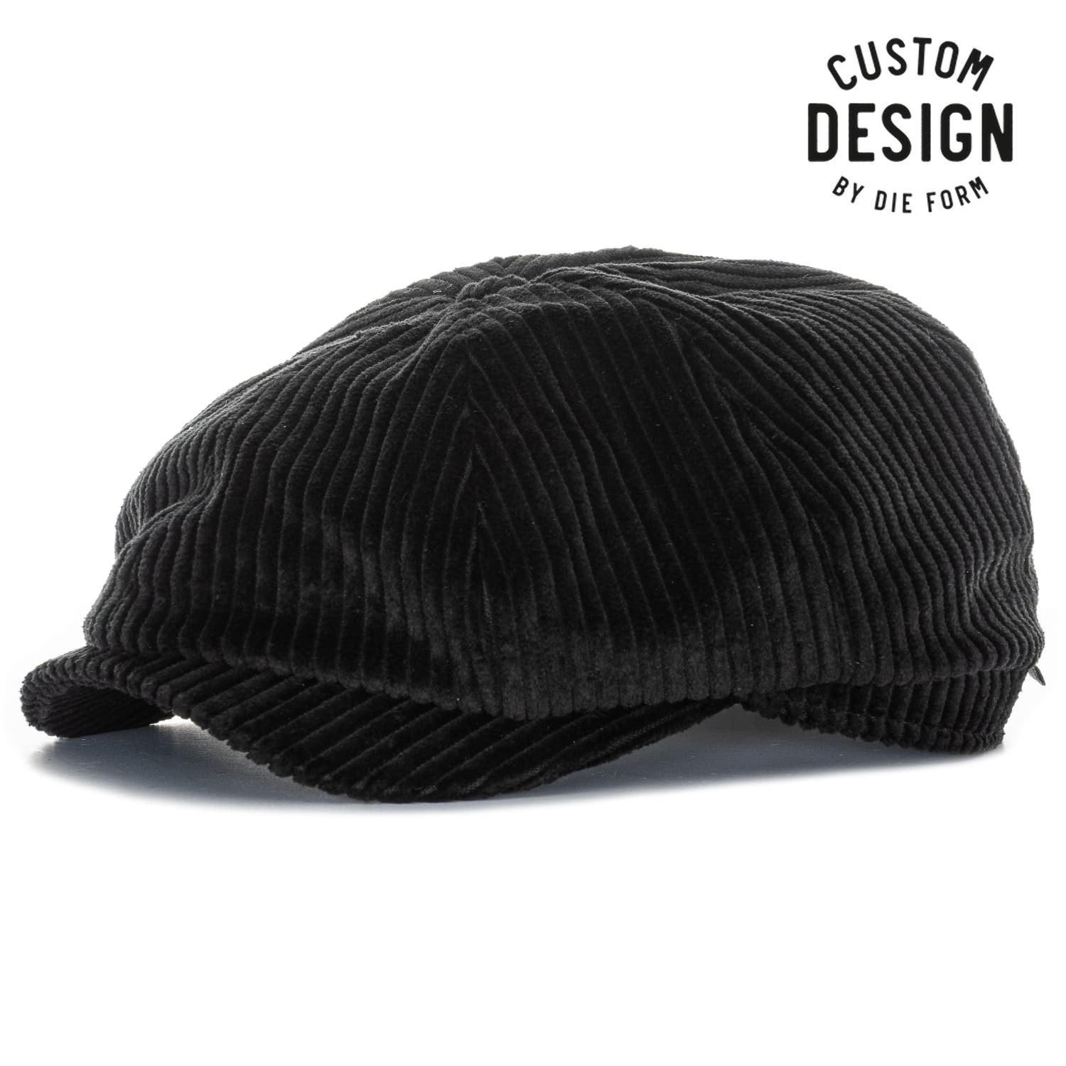 Newsboy Classic Cap Cord Schwarz