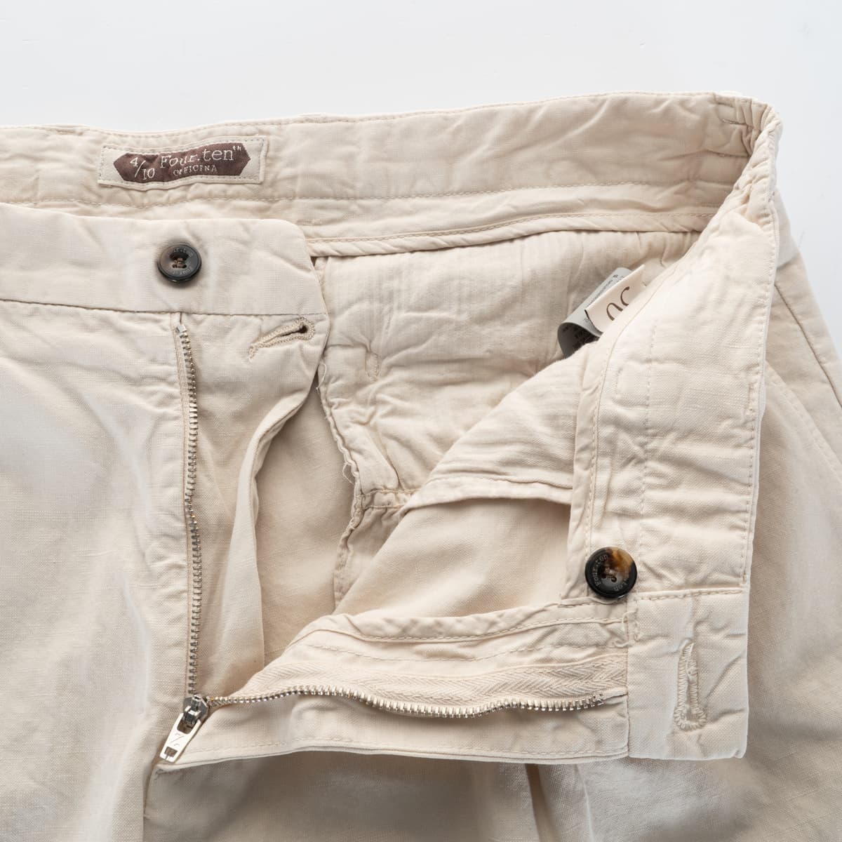 Chino Milano BW-Leinen-Mix