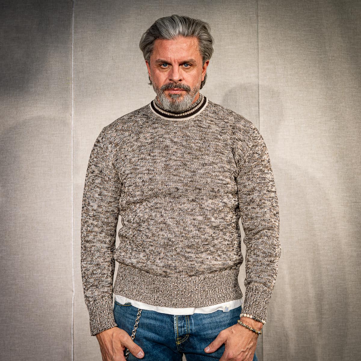 Mouline Pullover Braun