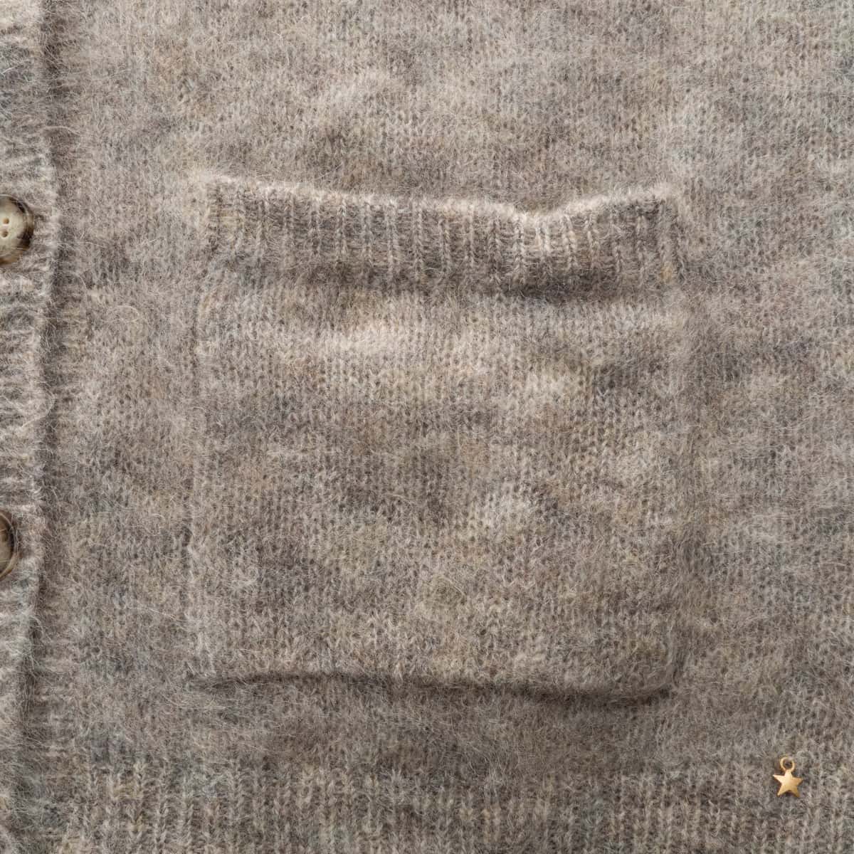 Mohair-Strickjacke Aliocha