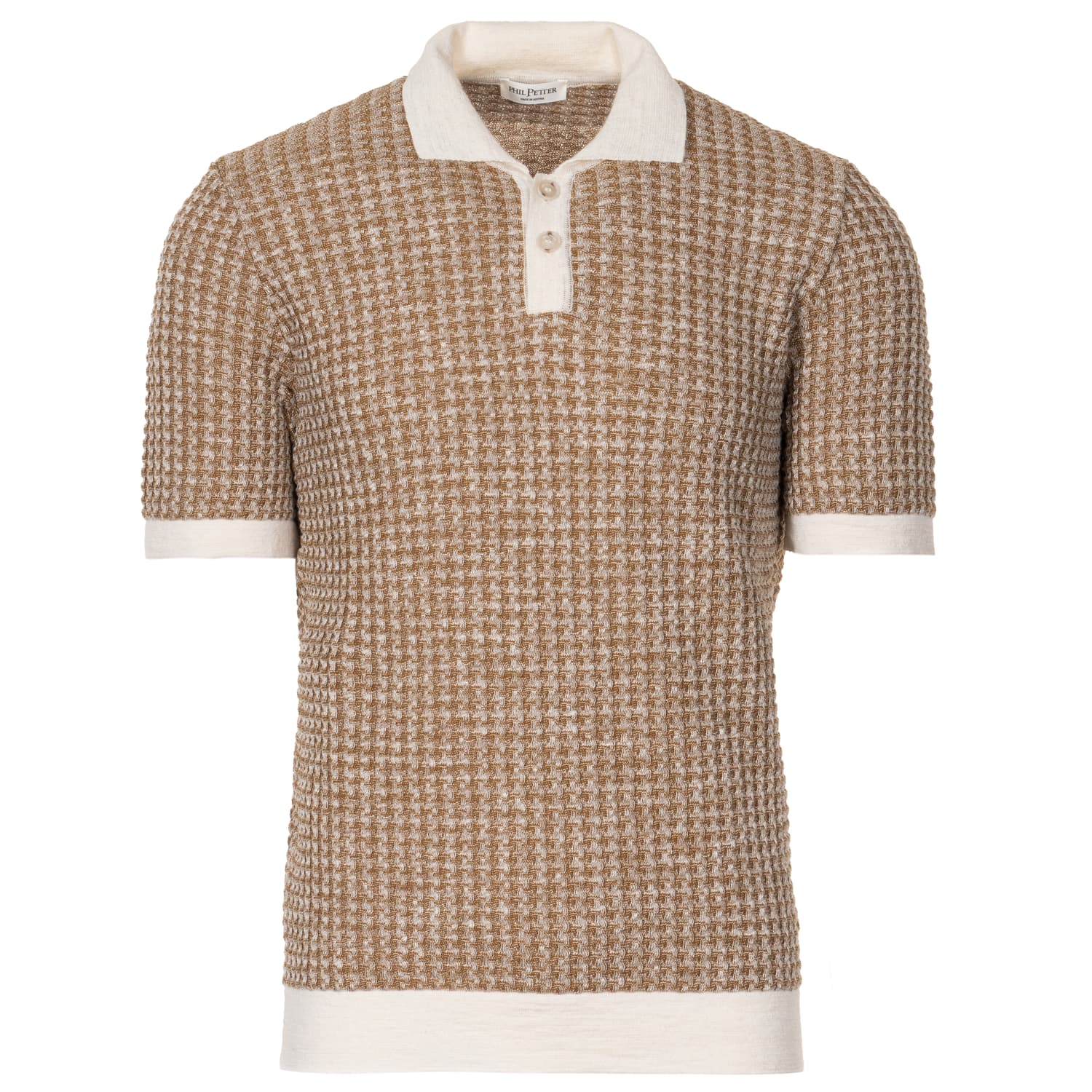 Strickpolo aus Leinen-Baumwolle