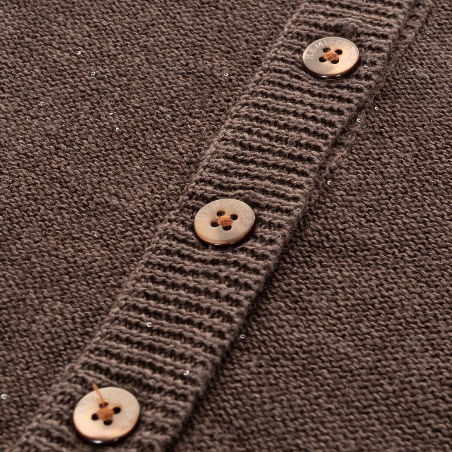 Strickjacke Leinen mit Glitzereffekt