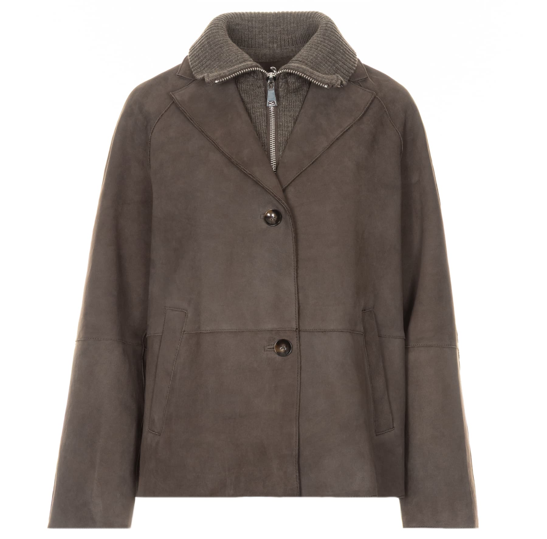 Lederjacke Sole Leaf Taupe