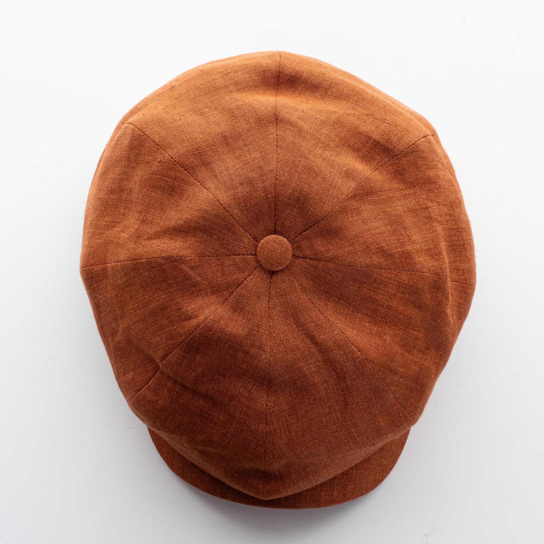Newsboy Classic Cap Leinen Rust