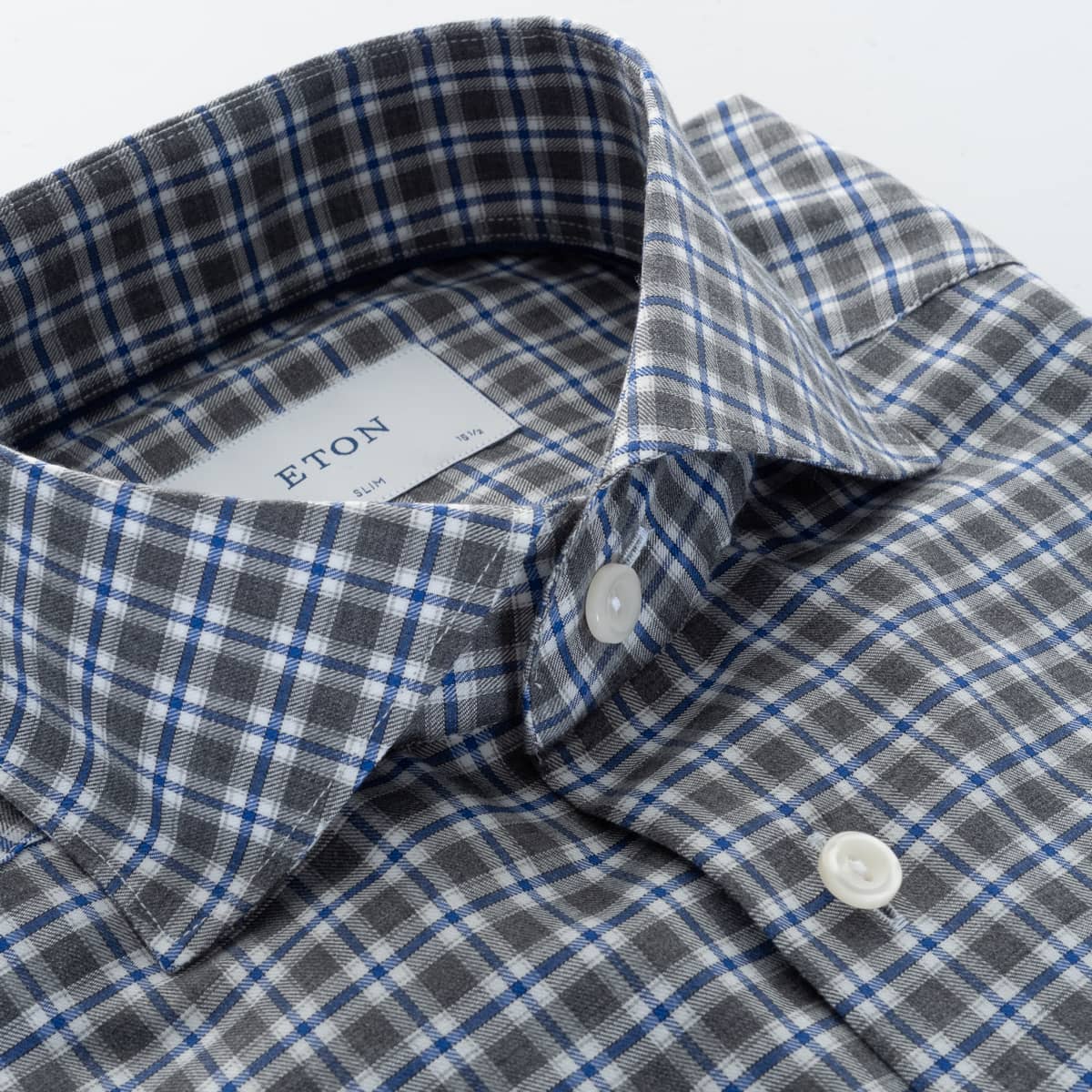 Kariertes Flanellhemd Slim Fit