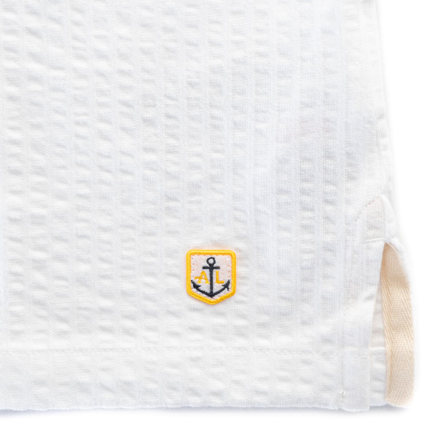 Seersucker Hemd Blanc