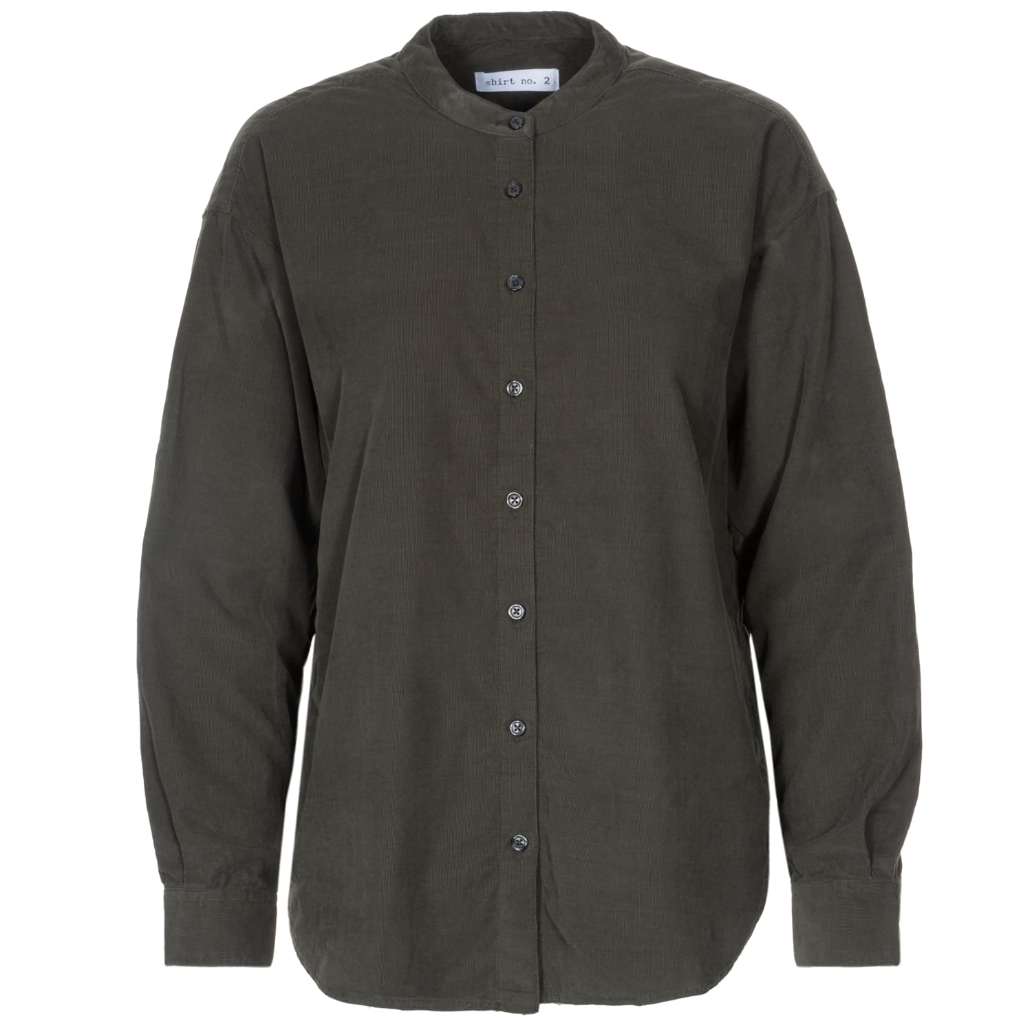 Feincordbluse mit Stehkragen