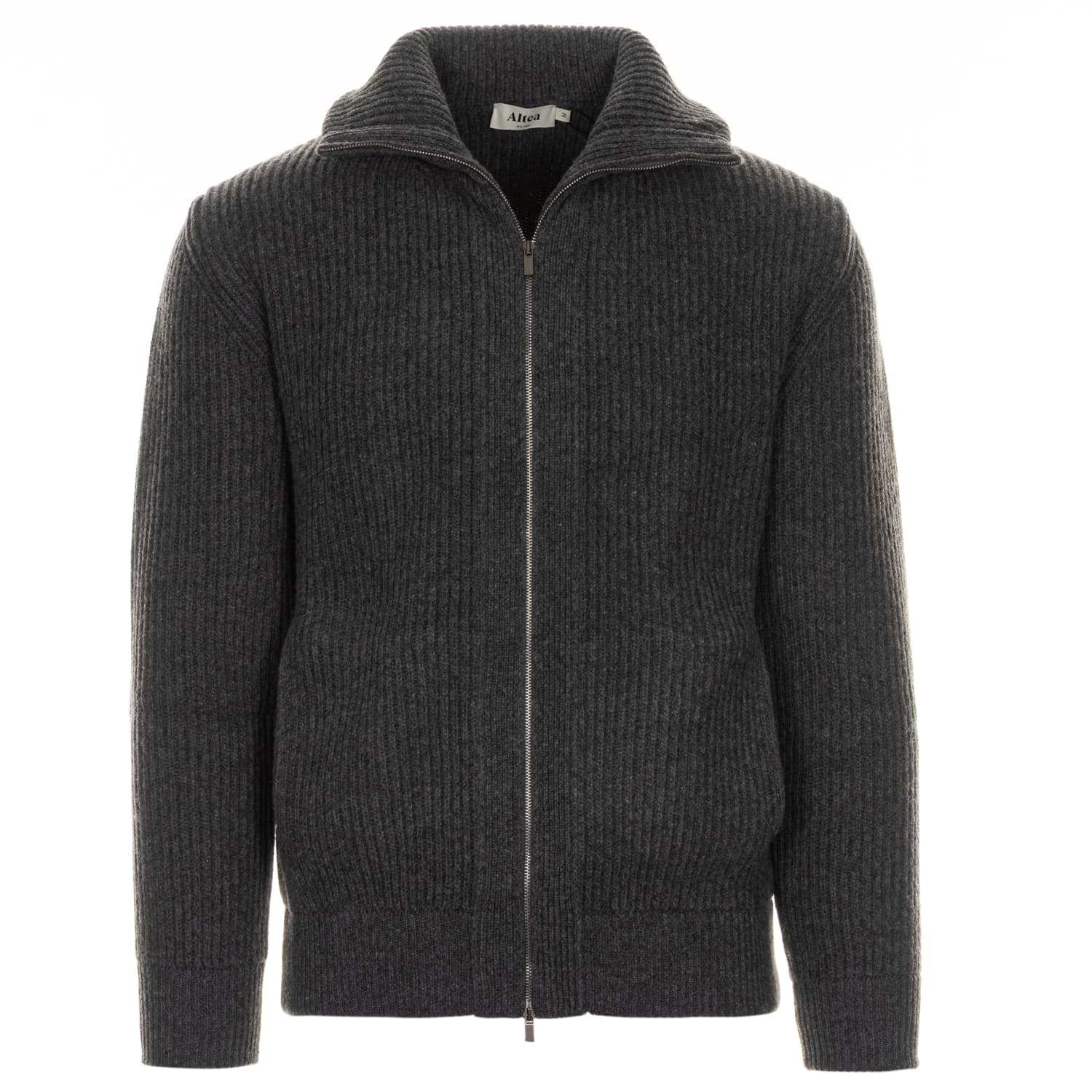 Ripp Cardigan mit Zwei-Wege-Zipper