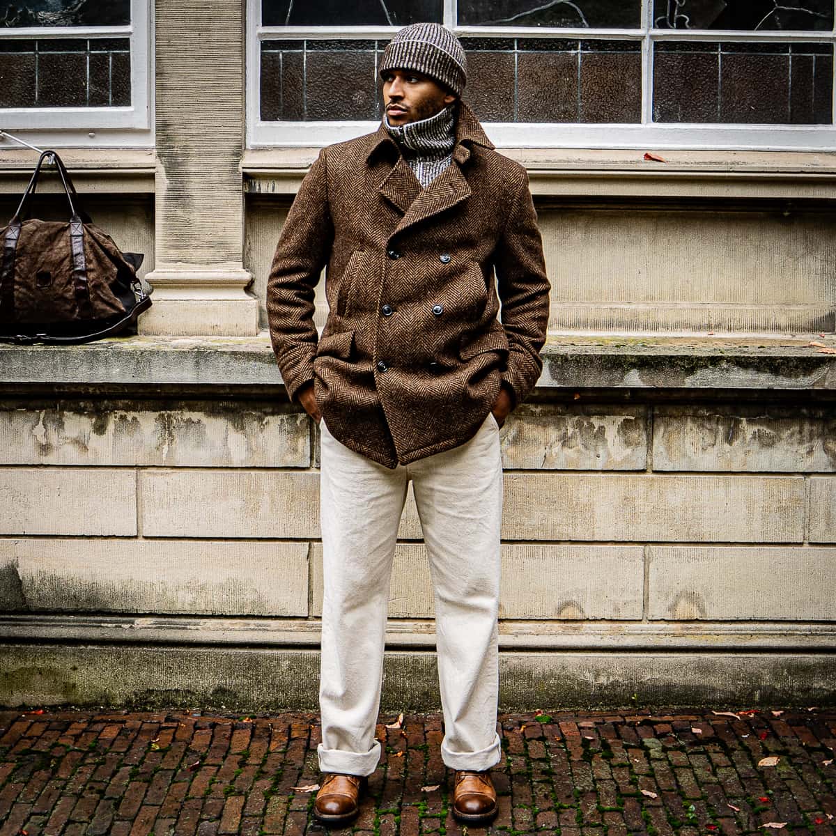 Guntai Armeehose Ecru Denim