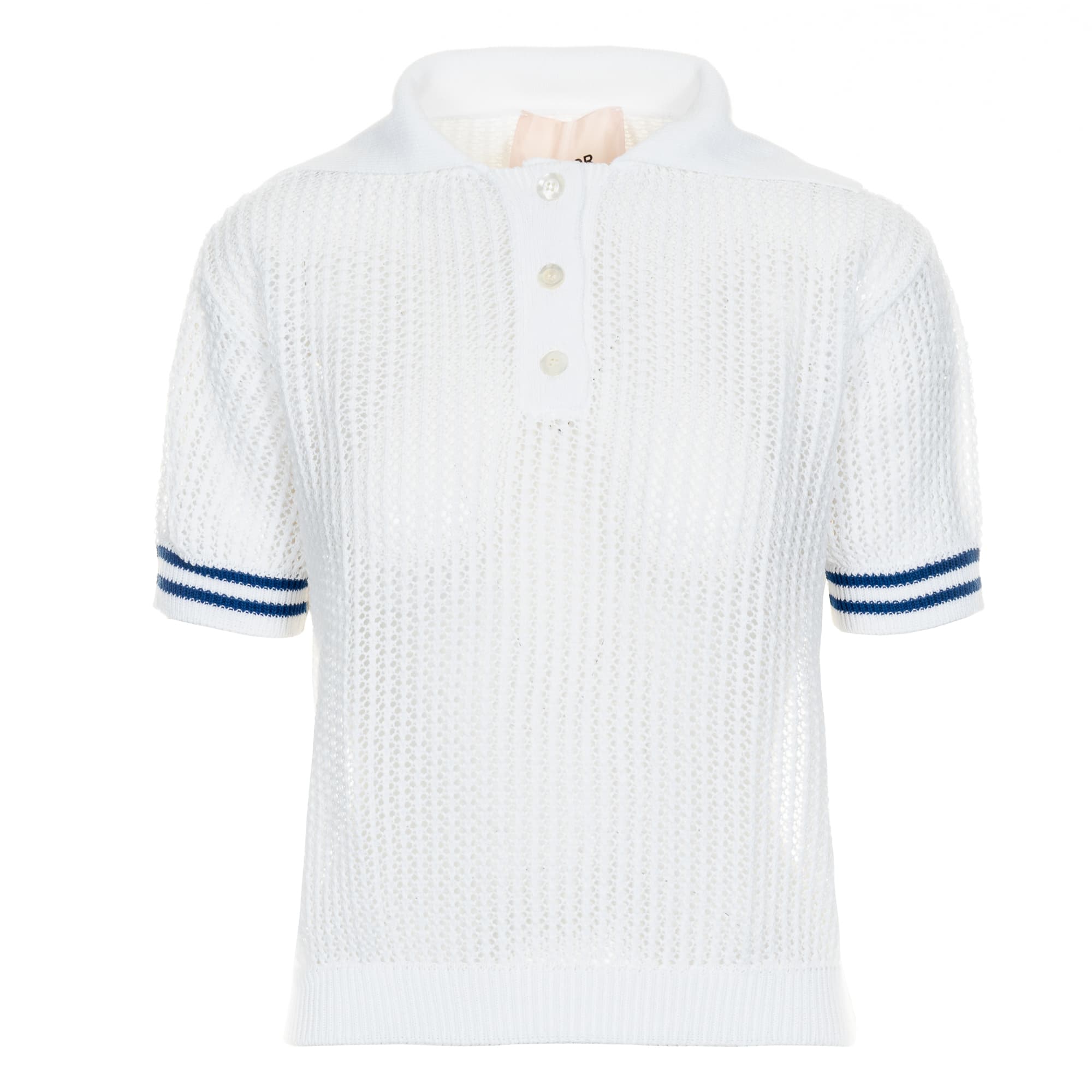 Strick-Polo mit Lochmuster Strick-Polo mit Lochmuster