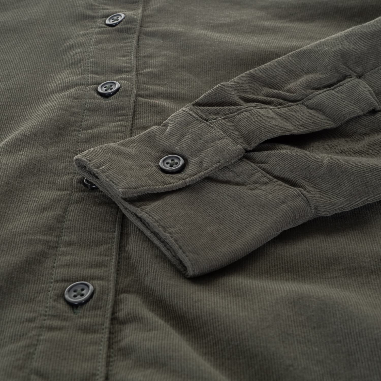 Feincordbluse mit Stehkragen