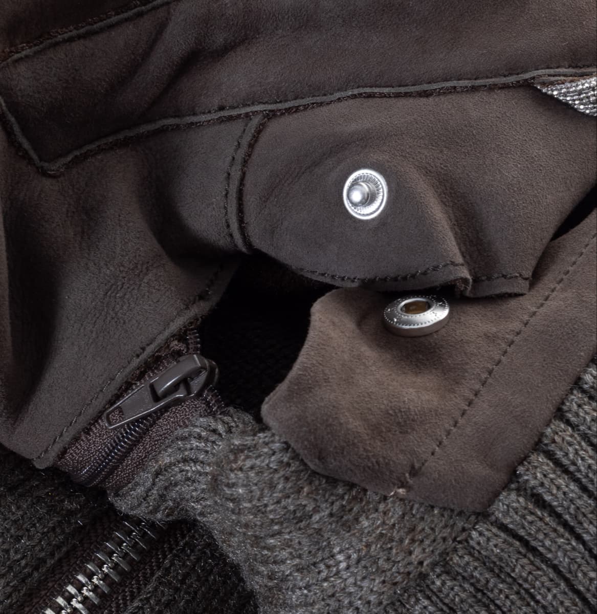 Lederjacke Sole Leaf Taupe