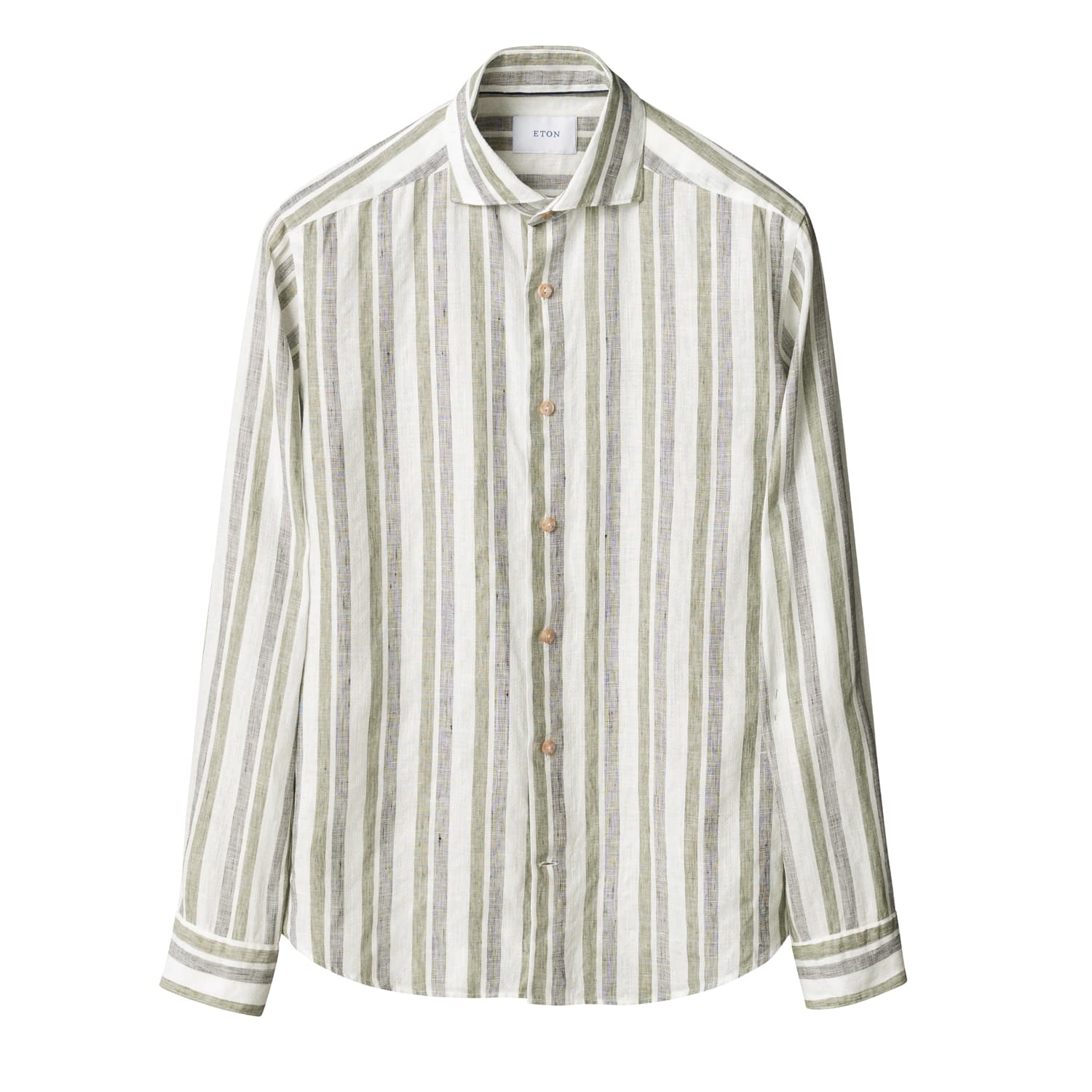 Multi Striped Leinenhemd Casual Fit