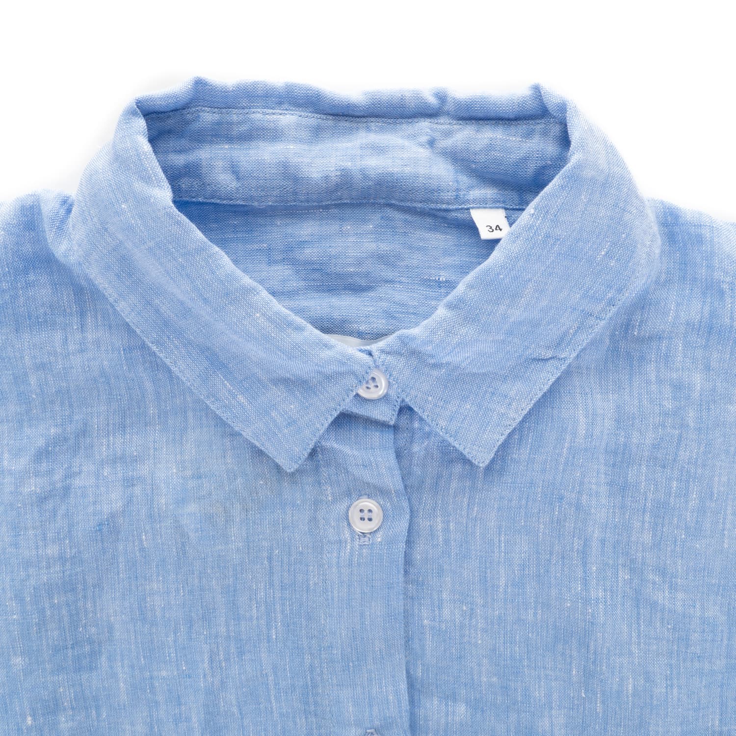 Leinenbluse Hellblau Relaxed Fit