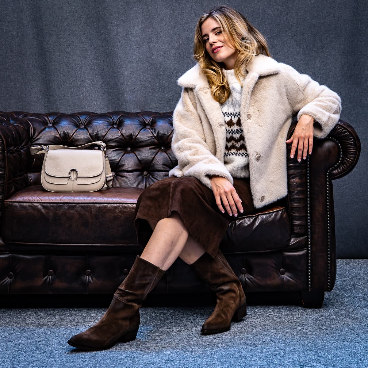 Faux-Fur Jacke Cajet Natur