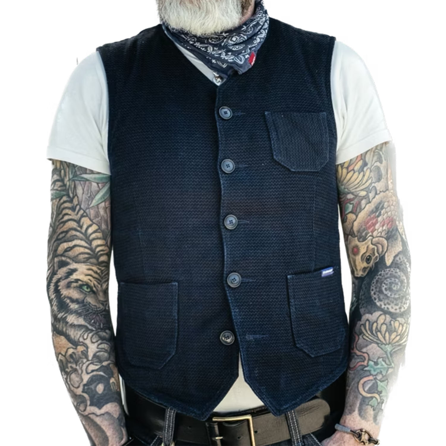 Weste Sashiko 177 Vorgewaschen Weste Sashiko 177 Vorgewaschen