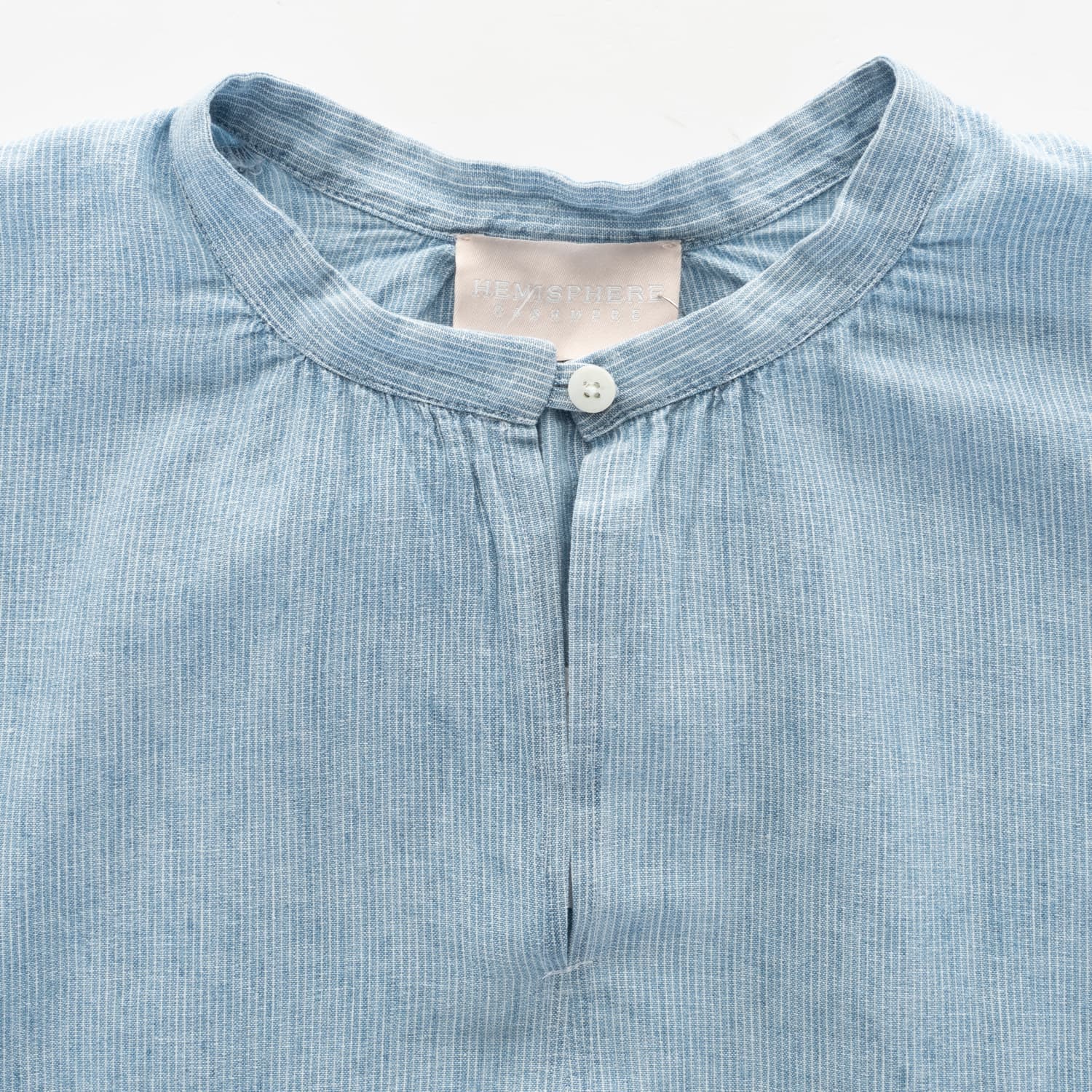 Oversized Bluse Blau-Weiß Gestreift