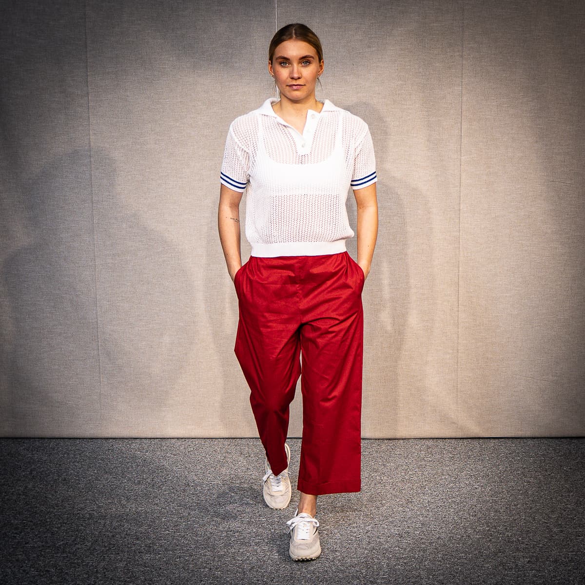 Leinenhose Rot