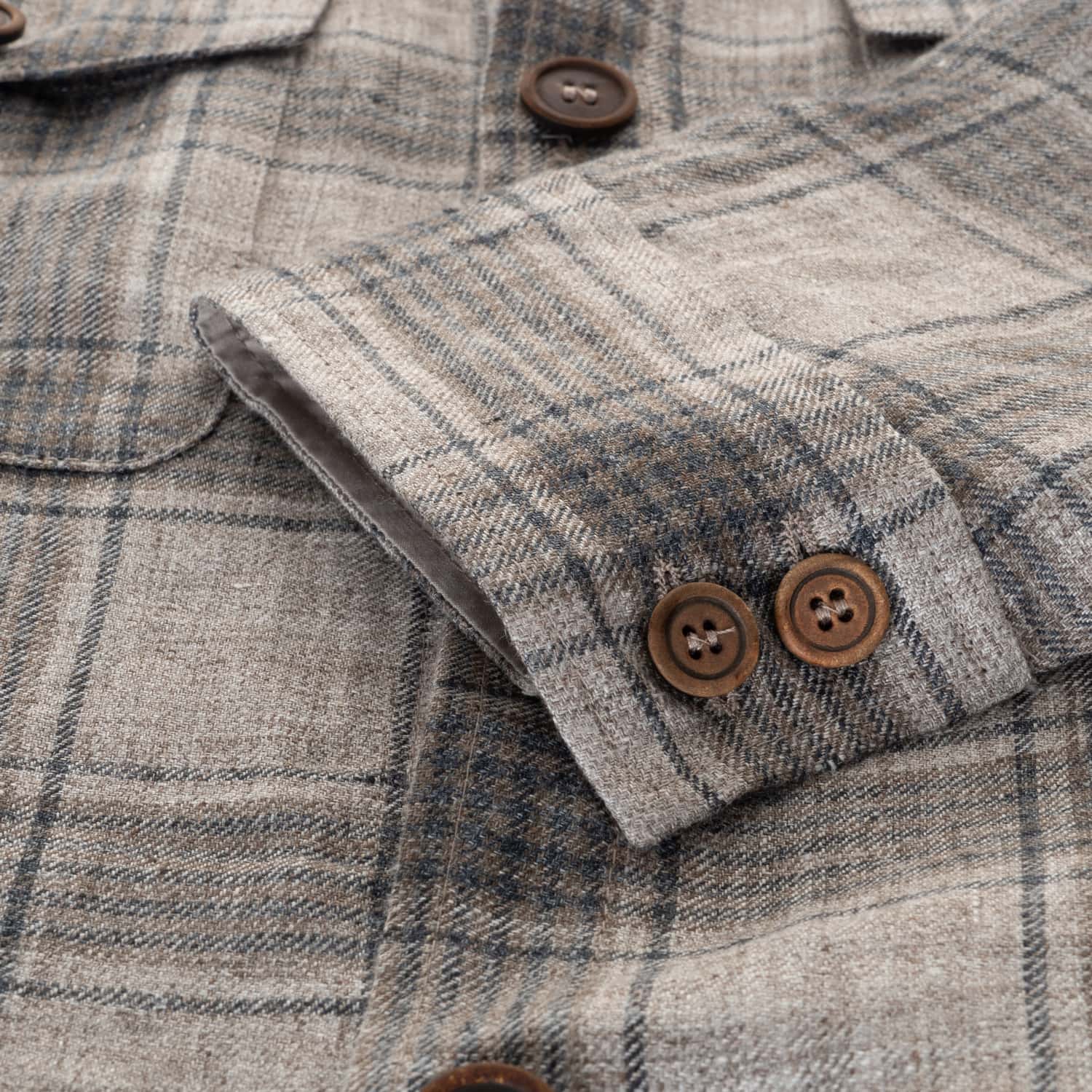 Overshirt Brian Leinen Beige