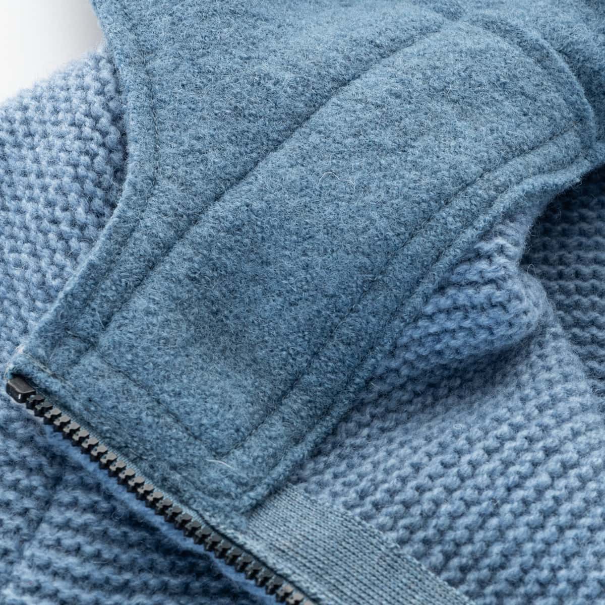 Kapuzen-Strickjacke aus Lambswool