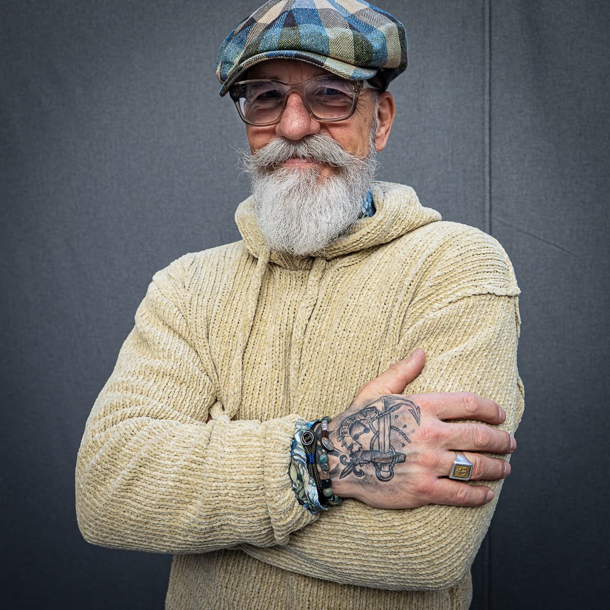 Newsboy Retro Cap Magee Tweed Patchwork