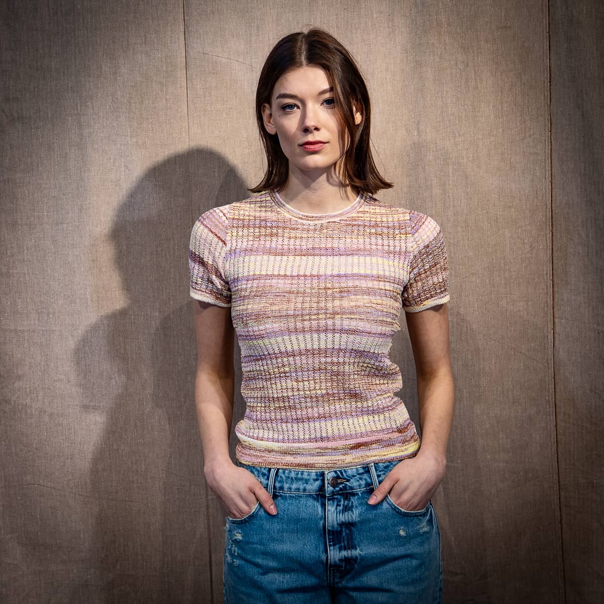 Gestreiftes Strickshirt