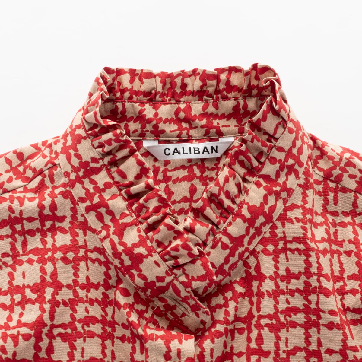 Gemusterte Bluse aus Baumwolle Rot