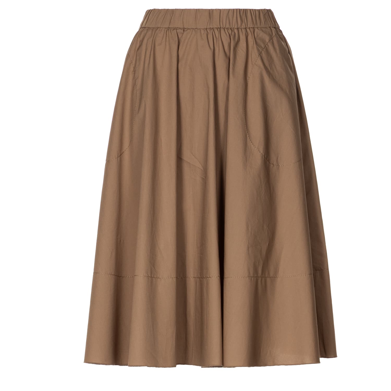 Midi-Rock A-Linie mit elastischem Bund