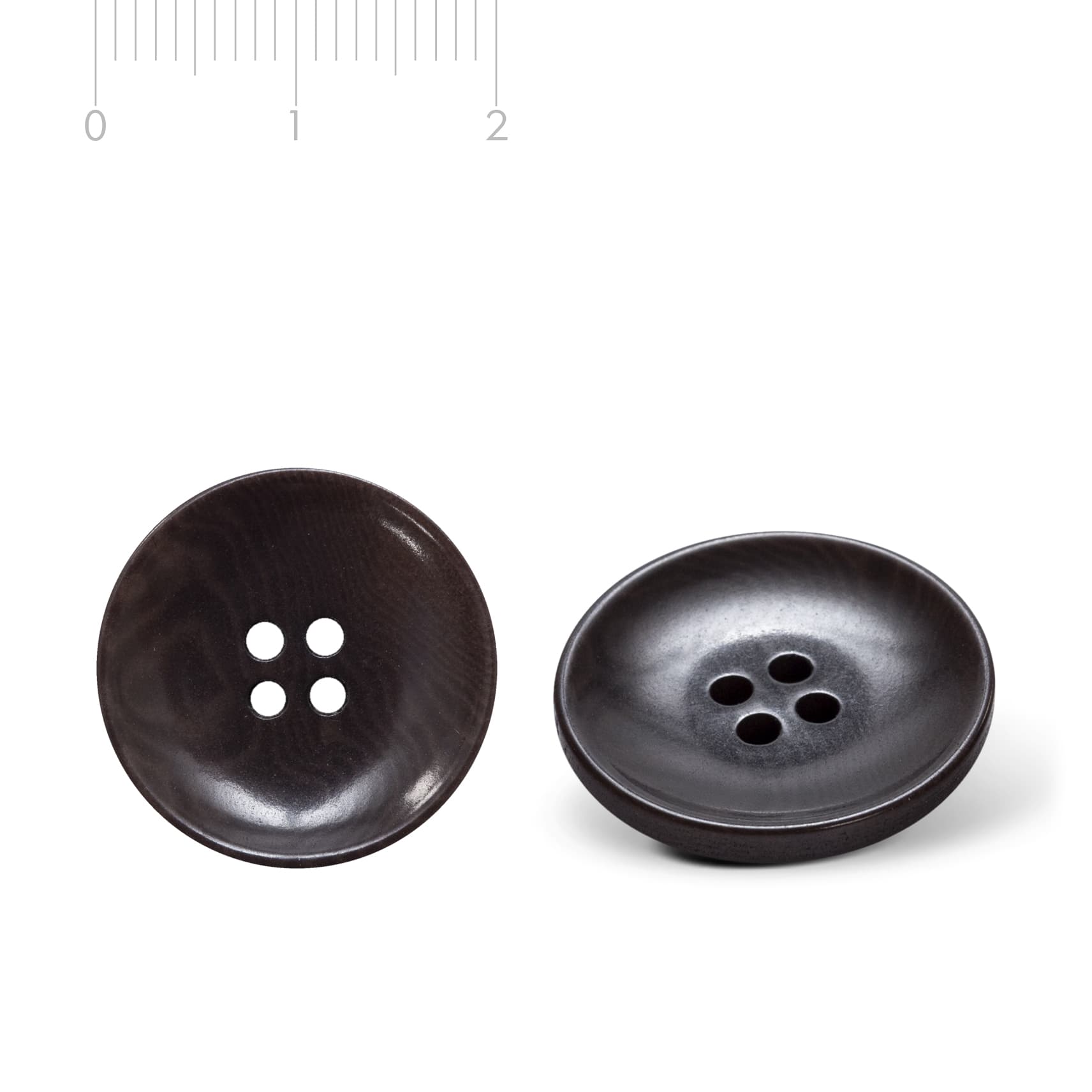 Corozoknopf dunkelbraun C45