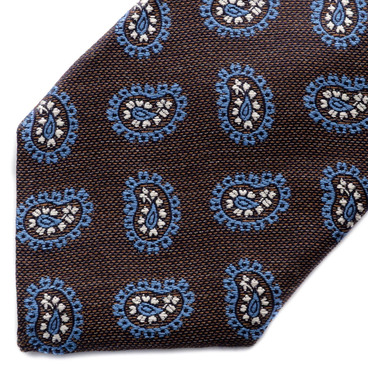 Krawatte Seide Paisley Braun