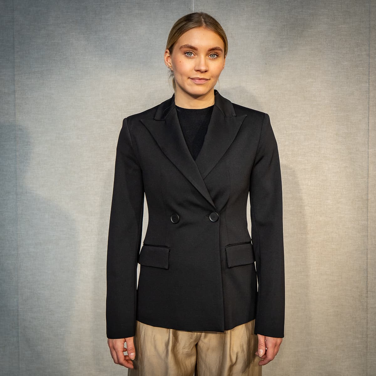 Blazer Viskose Schwarz