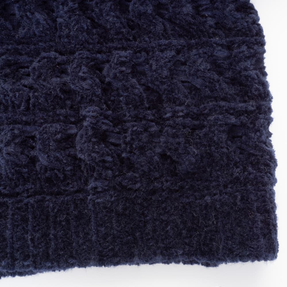 Ajour-Strickjacke Marine